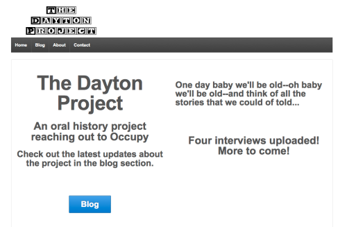 Screen Capture of The Dayton Project